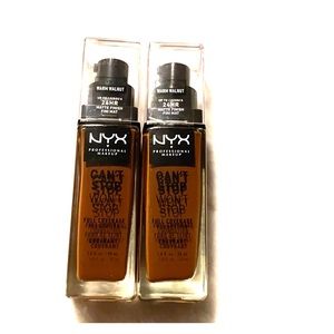 NYX can’t stop full coverage foundation warm walnu